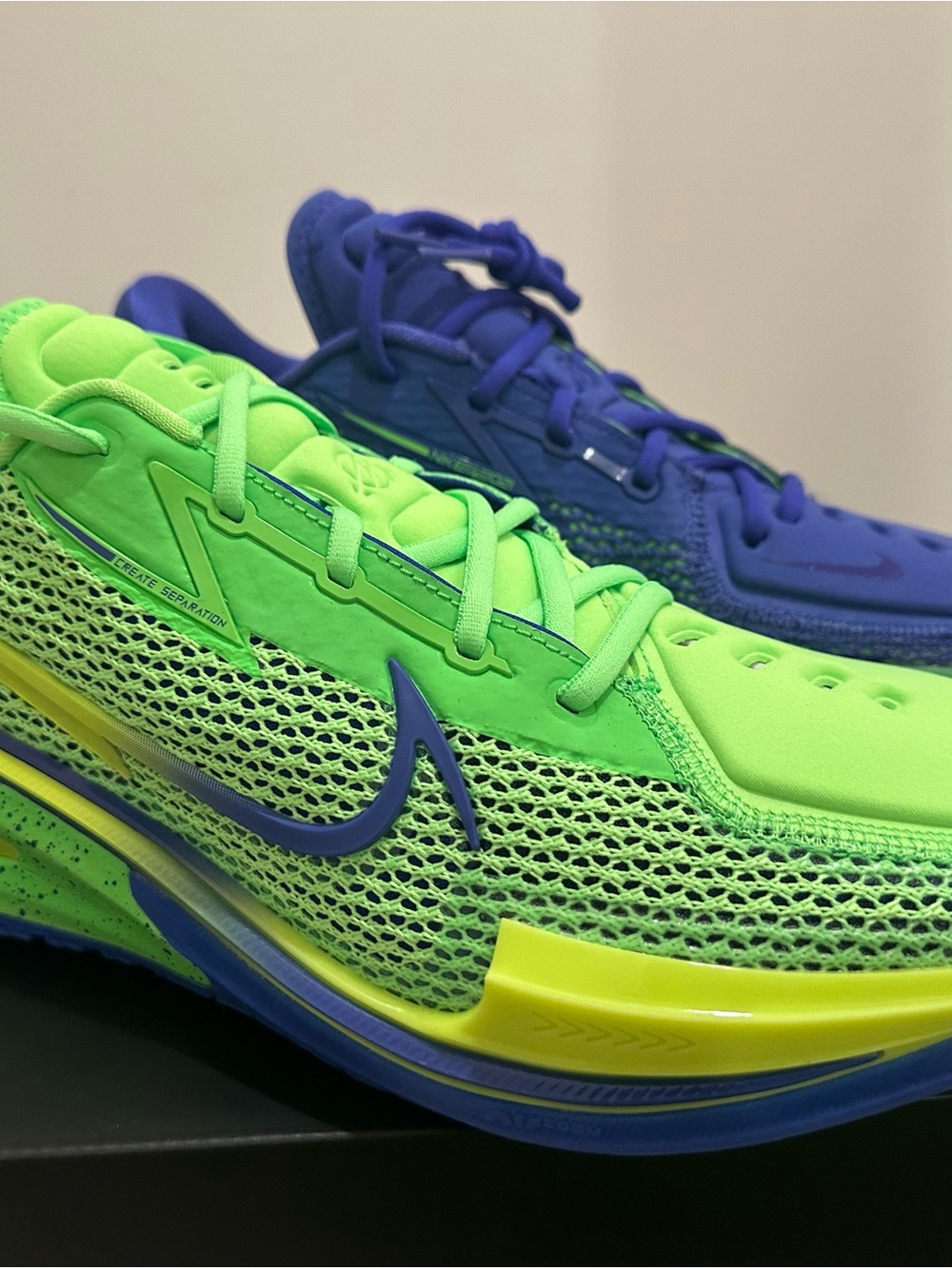 Nike GT Cut 1 Sprite Shoes in Neon Green & Royal Blue